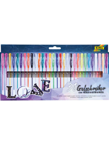 folia PAPER Gelstiften "Black Style" meerkleurig - 30 stuks
