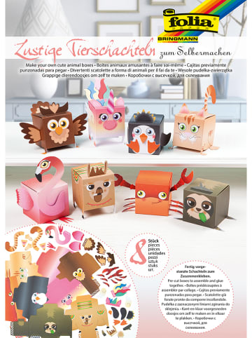 folia PAPER Bastelset "Geschenkschachteln Tiere II" in Bunt