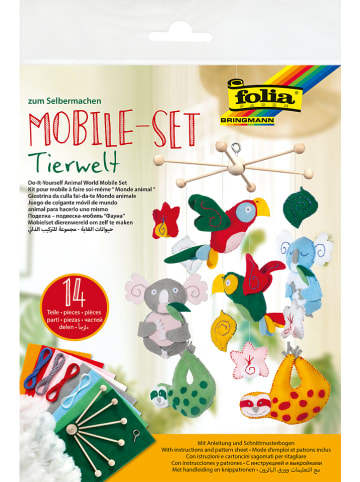 folia PAPER Bastelset "Tierwelt Mobile" in Bunt