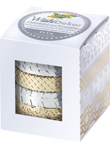 folia PAPER Klebeband "Hotfoil" in Silber/ Gold - 4x 5 m