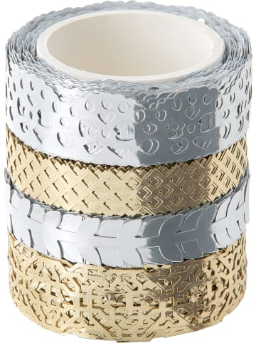 folia PAPER Klebeband "Hotfoil" in Silber/ Gold - 4x 5 m