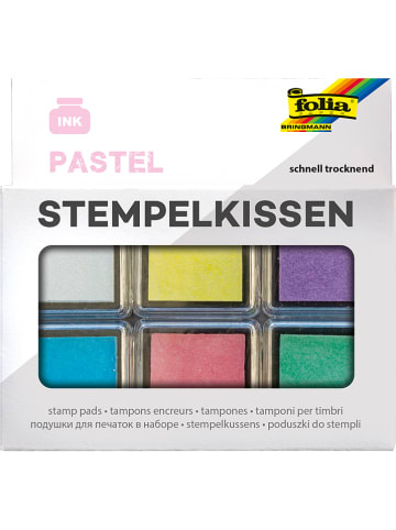 folia PAPER Stempelkissen "Pastell" in Bunt - 6 Stück