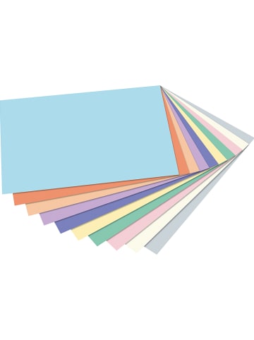 folia PAPER Tonpapier "Pastell" in Bunt - 100 Blatt - DIN A4