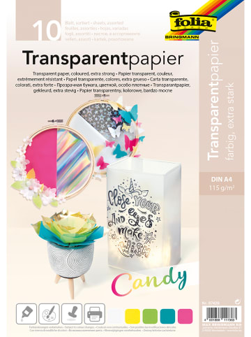 Folia Transparentpapier "Candy" - 10 Blatt - DIN A4