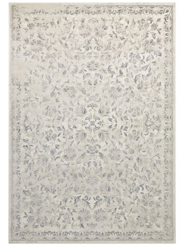 WHITE LABEL Geweven tapijt "Mahal" crème/blauw