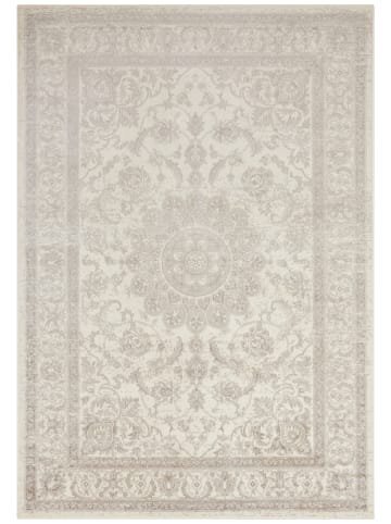 WHITE LABEL Dywan tkany w kolorze beżowo-antracytowym