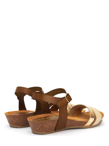 CLKA Leren sleehaksandalen bruin