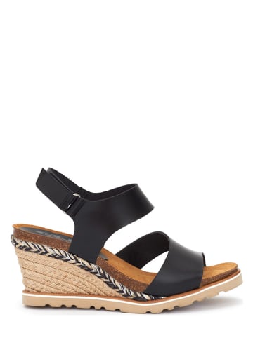 CLKA Leren sleehaksandalen zwart