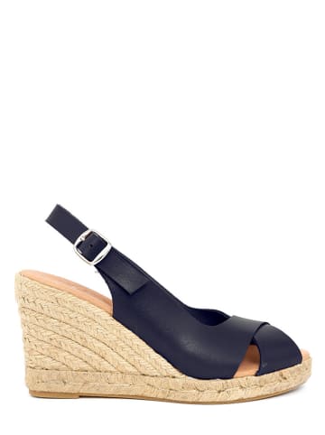 CLKA Leren sleehaksandalen donkerblauw
