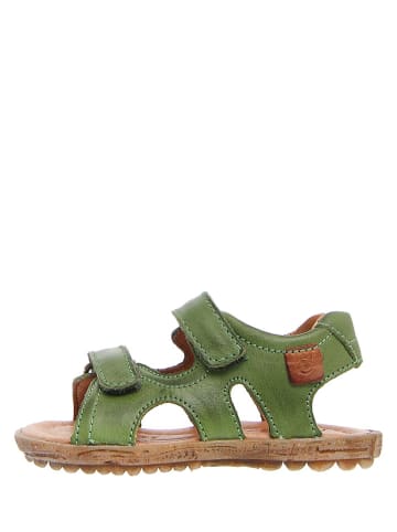 Naturino Skórzane sandały w kolorze zielonym