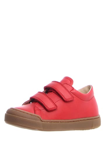 Naturino Skórzane sneakersy w kolorze czerwonym