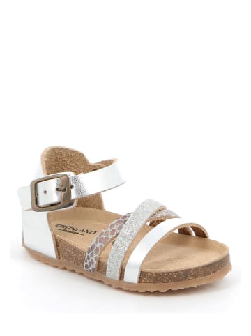Grünland Leren sandalen zilverkleurig