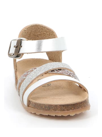 Grünland Leren sandalen zilverkleurig