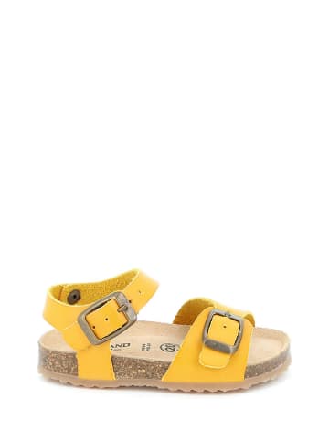 Grünland Leren sandalen geel