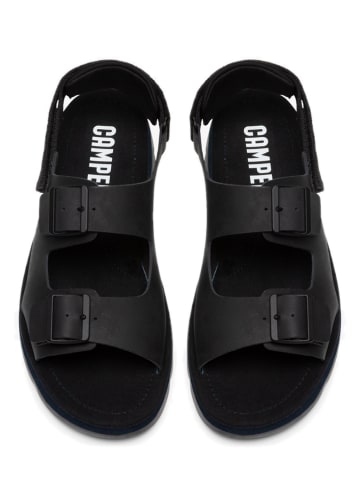 Camper Leder-Sandalen "Oruga" in Schwarz