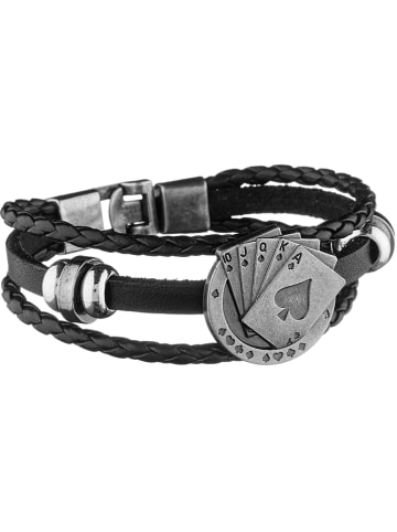 Bastille baobab Leren armband "Simplon" zwart