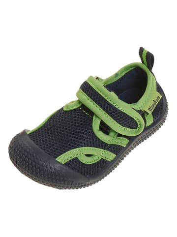 Playshoes Buty kąpielowe w kolorze granatowo-zielonym
