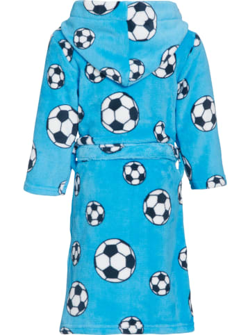 Playshoes Bademantel "Fußball" in Blau/ Bunt