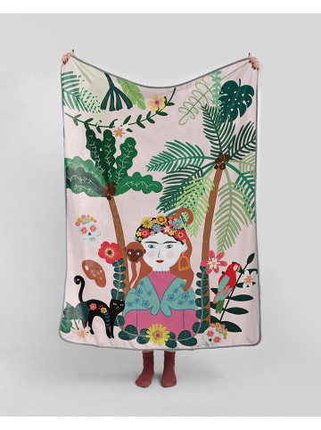 Folkifreckles Koc "Frida Jungle" ze wzorem - 130 x 170 cm