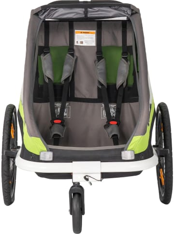 Hamax Przyczepka sportowa 2w1 "Traveller" w kolorze szaro-zielonym dla dzieci