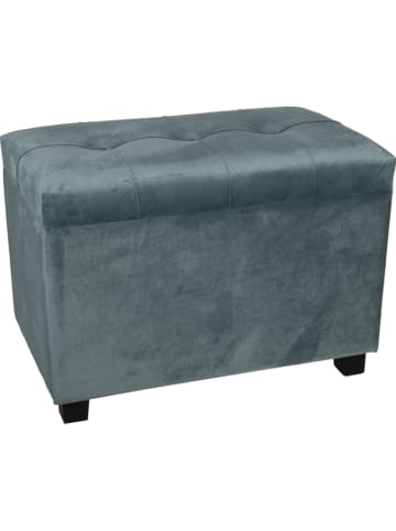 Clayre & Eef Kruk met opbergruimte petrol - (B)60 x (H)43x (D)36 cm