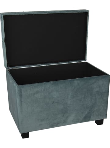 Clayre & Eef Kruk met opbergruimte petrol - (B)60 x (H)43x (D)36 cm