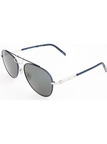 Calvin Klein Herren-Sonnenbrille in Dunkelblau-Silber/ Grau