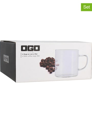 Ogo Living 4-delige set: koffiekoppen - 250 ml