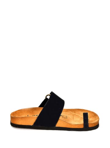 Moosefield Leren slippers donkerblauw