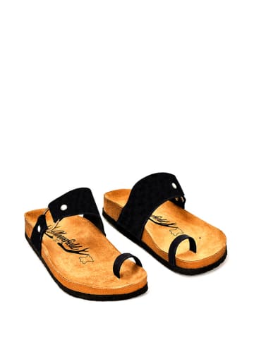 Moosefield Leren slippers donkerblauw