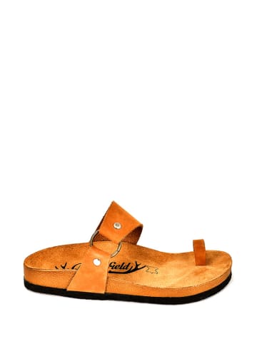 Moosefield Leren slippers bruin