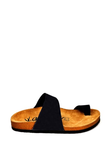 Moosefield Leren slippers donkerblauw