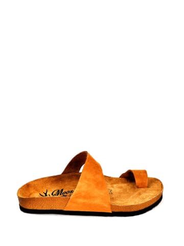 Moosefield Leder-Pantoletten in Braun
