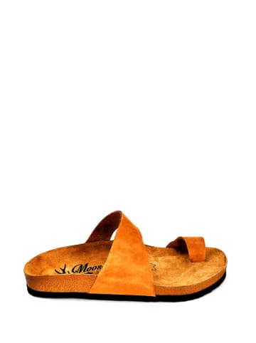 Moosefield Leren slippers bruin