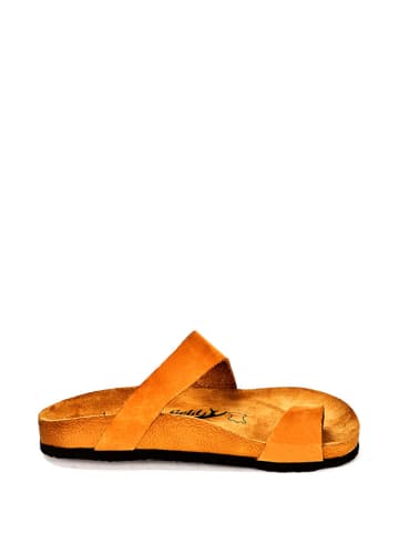 Moosefield Leren slippers bruin