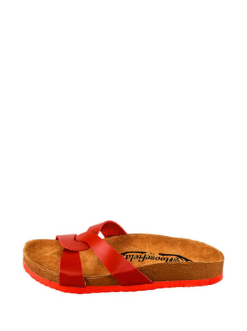 Moosefield Leren slippers rood