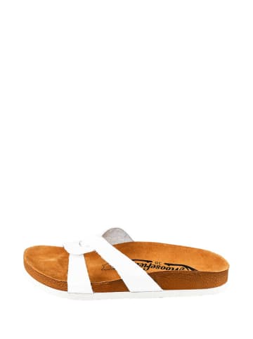 Moosefield Leren slippers wit