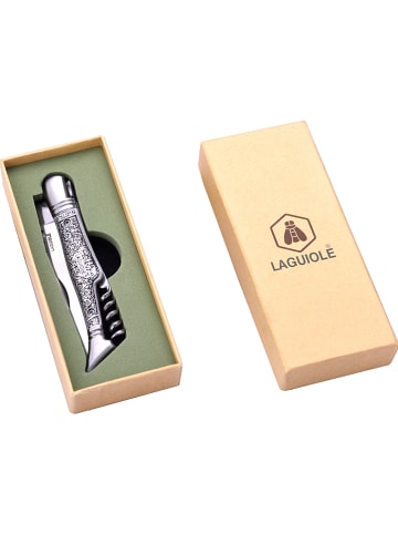 Laguiole Roestvrijstalen zakmes zilverkleurig - (L)22 cm