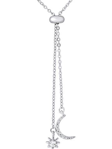 Wishlist Silber-Halskette "Cravate" mit Schmuckelementen - (L)42 cm