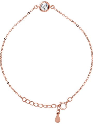 Wishlist Rosévergulde zilveren armband "Solitaire" met sierelement