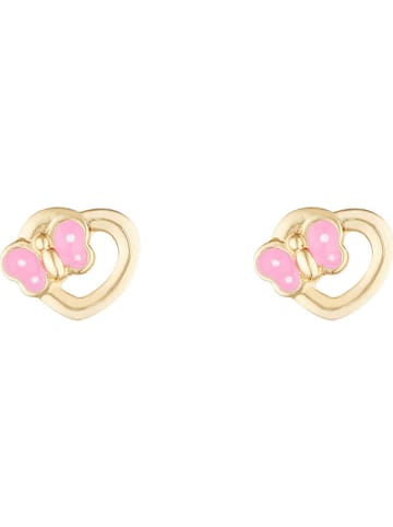 L'OR by Diamanta Gold-Ohrstecker "Coeur rose"