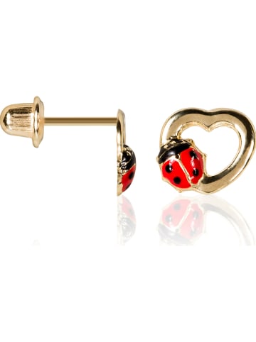 L'OR by Diamanta Gold-Ohrstecker "Coccinelle Amoureuse"