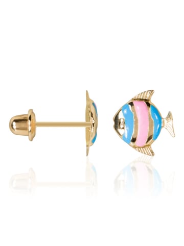 OR ÉCLAT Gold-Ohrstecker "Poisson heureux"