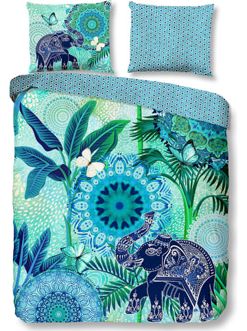 Hip Satin-Bettwäsche-Set "Isara" in Blau