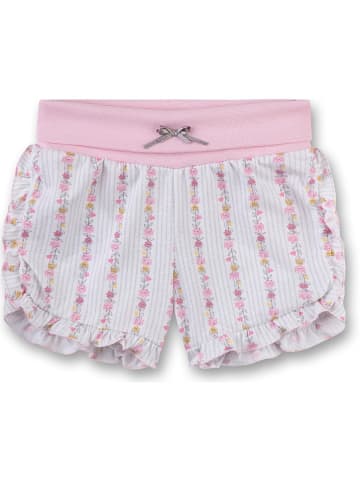 Sanetta Kidswear Short lichtroze/wit