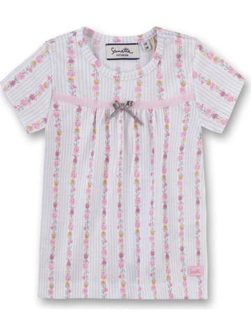 Sanetta Kidswear Koszulka w kolorze jasnoróżowo-białym