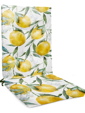 Really Nice Things Poduszka "Lemmons" w kolorze żółtym na krzesło ogrodowe - 105 x 45 cm