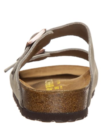 Birkenstock Leder-Pantoletten "Arizona" in Taupe - Weite N