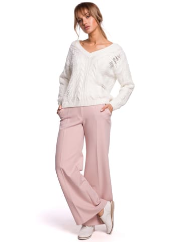 made of emotion Sweter w kolorze kremowym