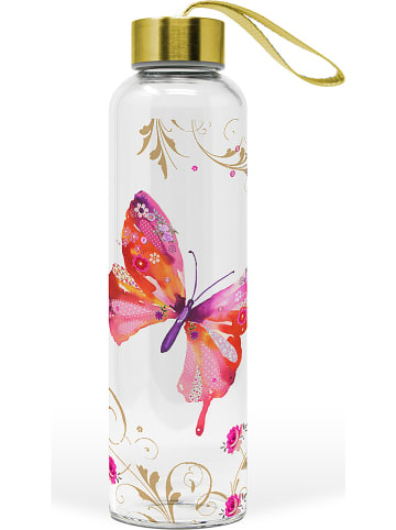 ppd Trinkflasche "Pretty Butterfly" in Transparent/ Pink - 550 ml